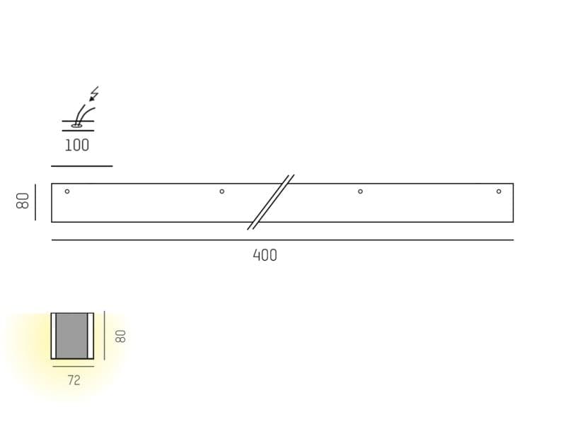 MESSINA SD WAND-DECKEN AUFBAULEUCHTE