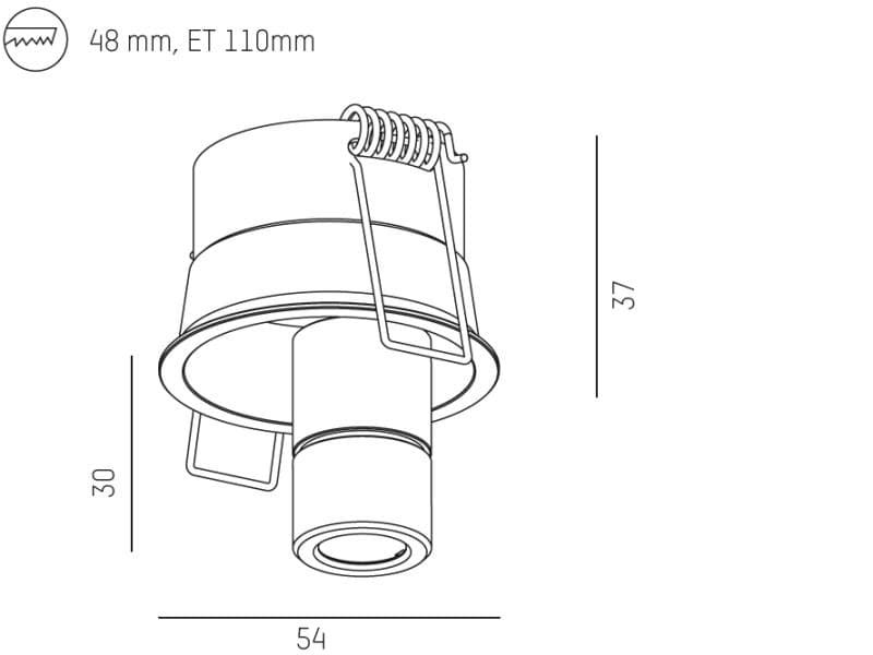 RIDE SPOT 1 R EINBAUSTRAHLER