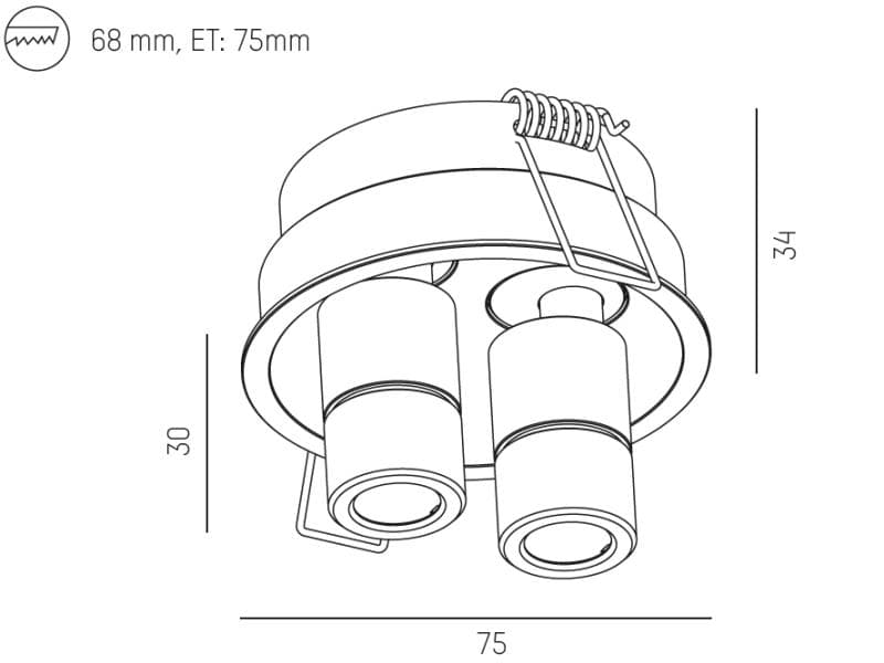 RIDE SPOT 2 R EINBAUSTRAHLER
