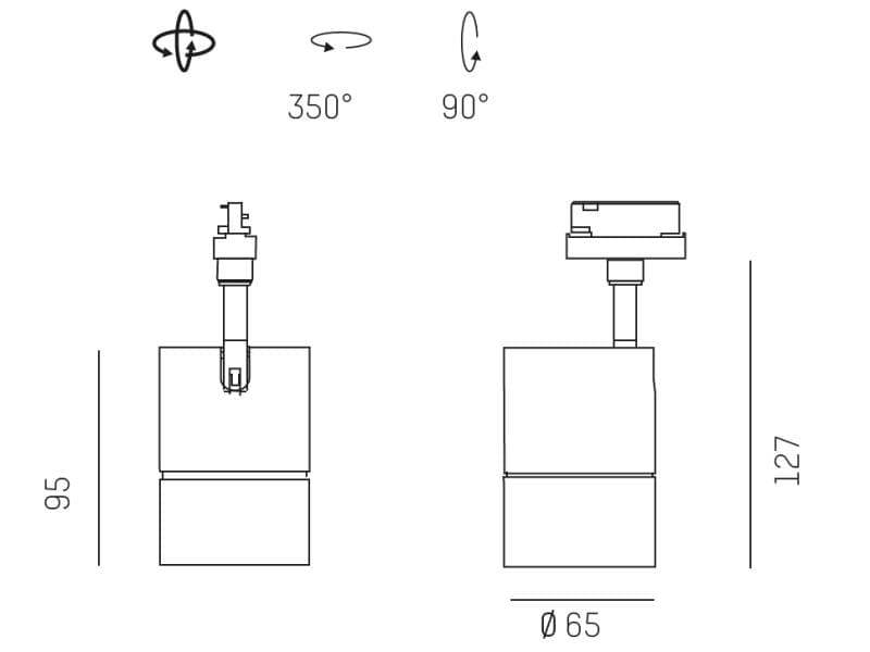 DASH AC VOLARE SCHIENENSTRAHLER MIT