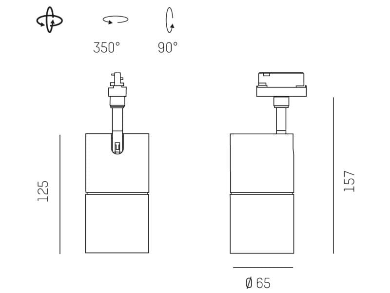 DASH L AC VOLARE SCHIENENSTRAHLER MIT