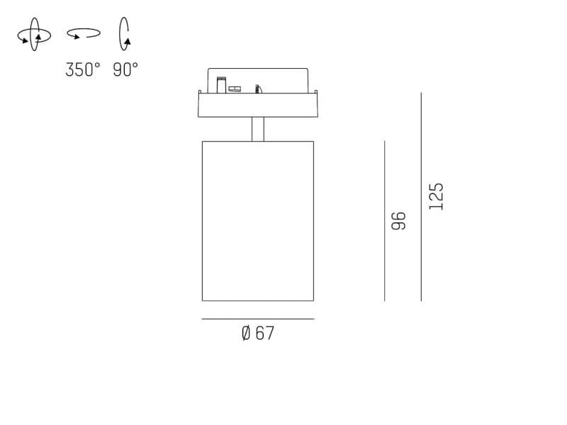 DASH 2 VOLARE SCHIENENSTRAHLER MIT 2-PH