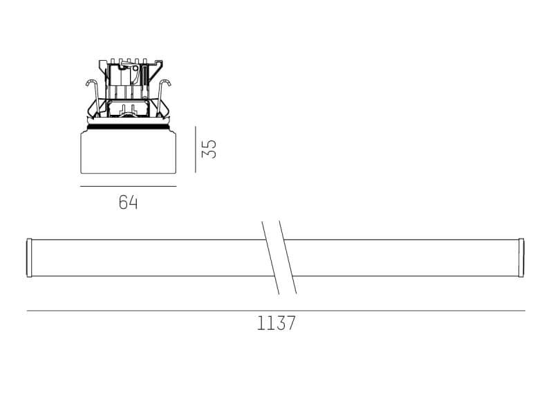 TRAIL LIGHT INSERT CUBIC WB