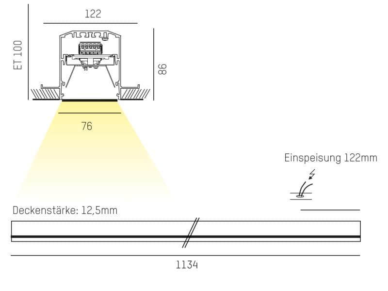 LOG IN 2 TRIMLESS R WAND-DECKEN