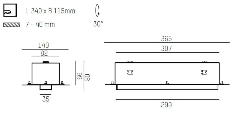 RIDE LENS TURN RECESSED