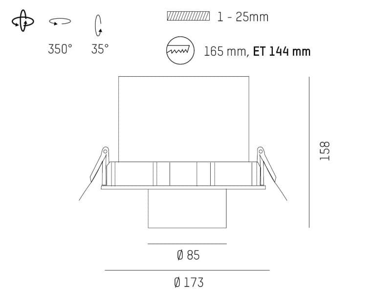 2 GO R EINBAUSTRAHLER