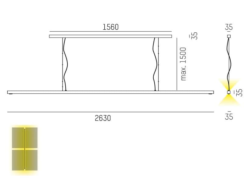 LENS SHORT QUAD PDI HÄNGELEUCHTE