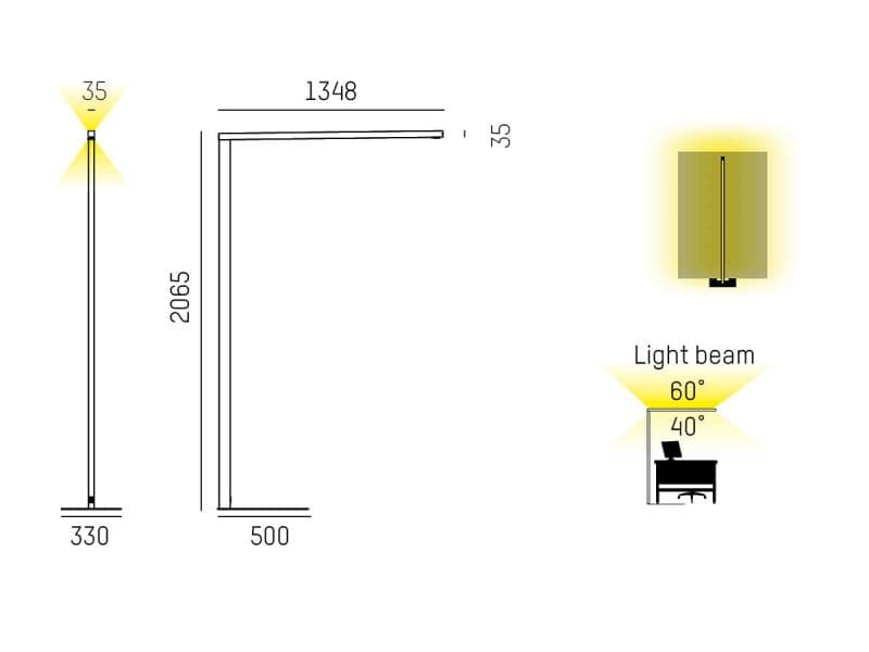 LENS SHORT SINGLE F STEHLEUCHTE