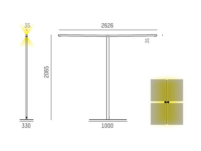 LENS SHORT QUAD F STEHLEUCHTE