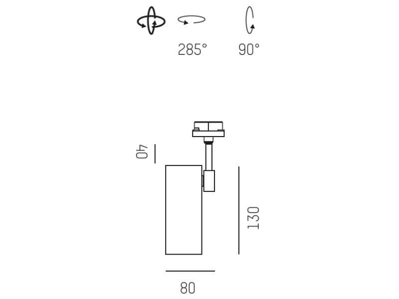 SHOOTER 1 VOLARE SCHIENENSTRAHLER MIT
