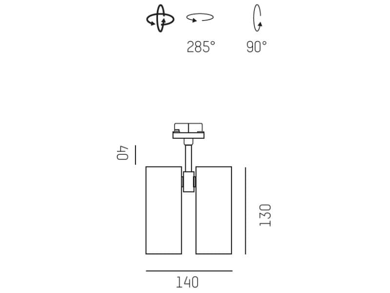 SHOOTER 2 VOLARE SCHIENENSTRAHLER MIT
