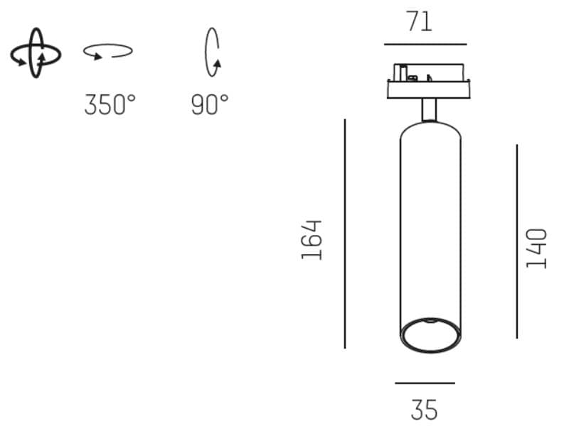 TRIGGA SPOT VOLARE SCHIENENSTRAHLER MIT