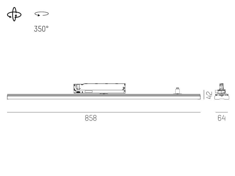 TRAIL TRACK SCHIENENSTRAHLER MIT 3-PH