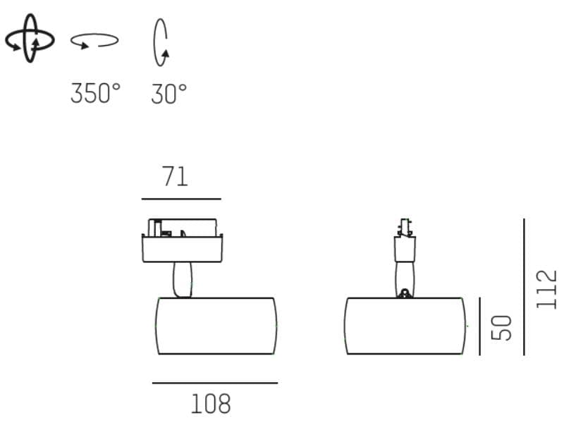 VIBO VOLARE SCHIENENSTRAHLER MIT 2-PH