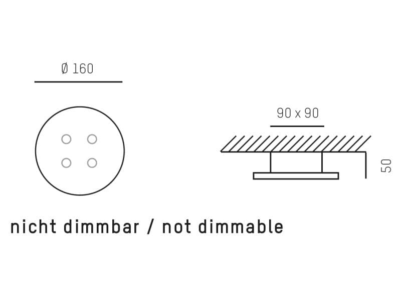 BORN 2B LED ROUND SD SATIN WAND-DECKEN