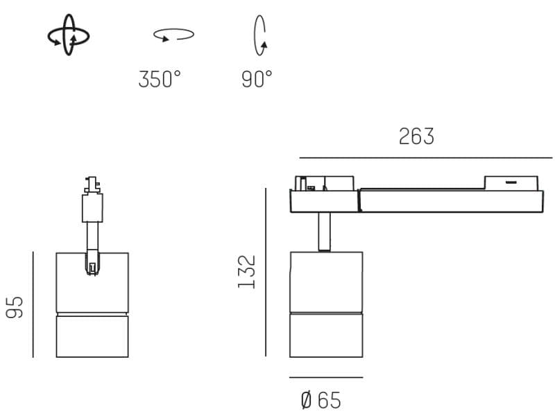 DASH DC VOLARE SCHIENENSTRAHLER MIT 2-PH