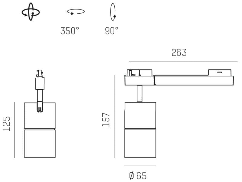 DASH L DC VOLARE SCHIENENSTRAHLER MIT