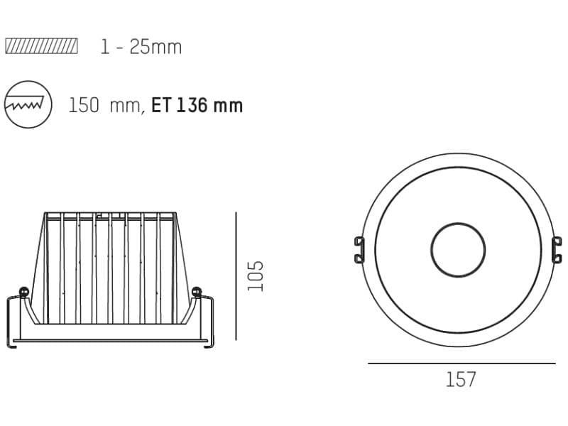 DARK NIGHT MEDIUM R EINBAUSTRAHLER