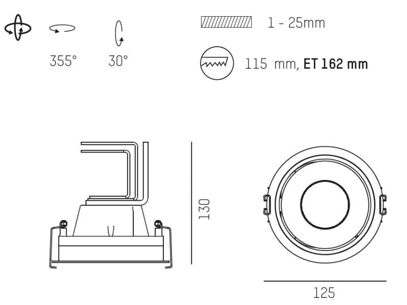 RINE ROUND R EINBAUSTRAHLER