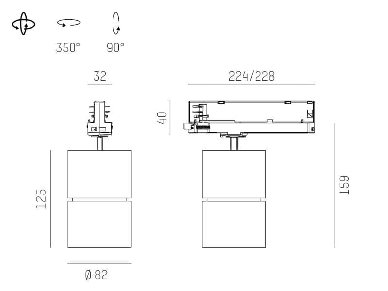 MOVA M BASIC TRACK SCHIENENSTRAHLER MIT