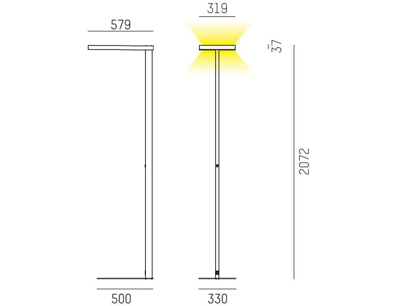 SYSTEM 011 F STEHLEUCHTE