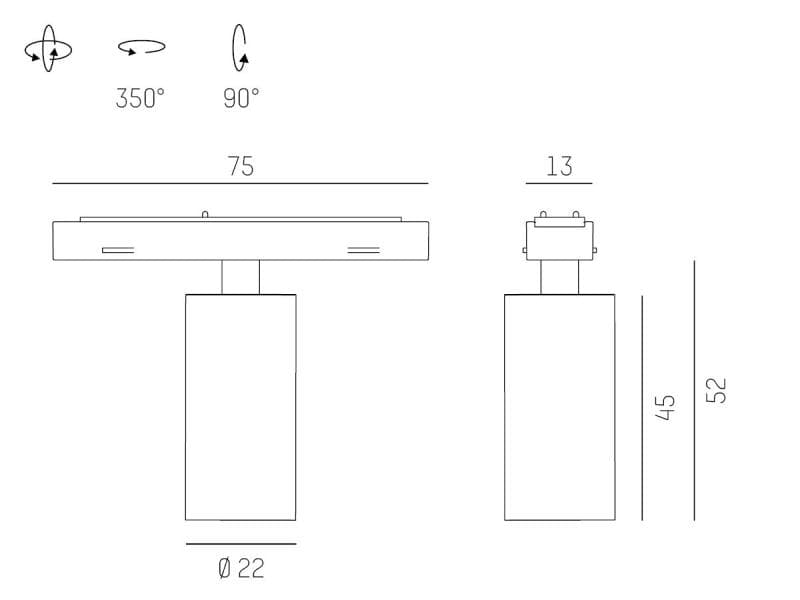 MAGNETICS SPOT S SCHIENENSTRAHLER MIT