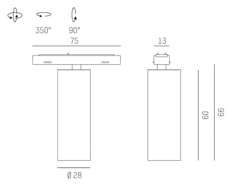 MAGNETICS SPOT M SCHIENENSTRAHLER MIT