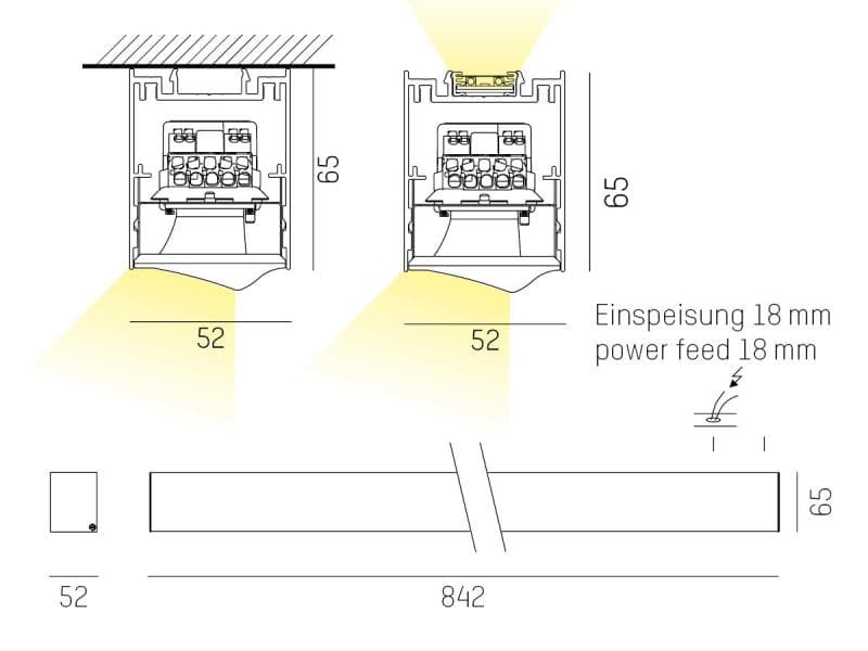 LOG 50 WALLWASHER EINSATZ LICHTEINSATZ