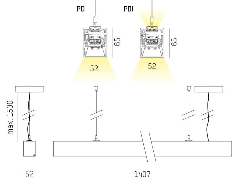 LOG 50 PD HÄNGELEUCHTE