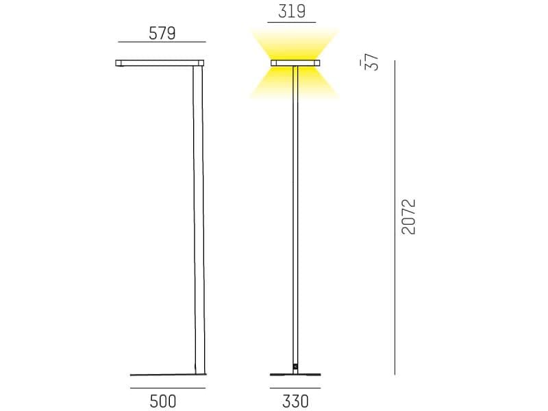 SYSTEM 021 F STEHLEUCHTE