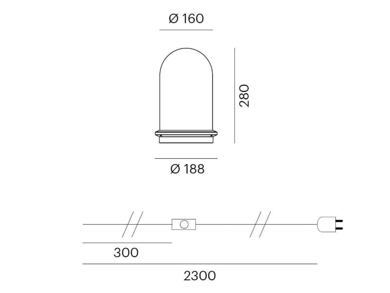 PILLE SINGLE L T TISCHLEUCHTE