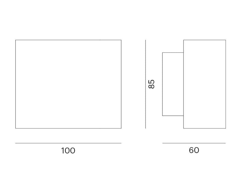 CUT UP 2 W WANDAUFBAULEUCHTE