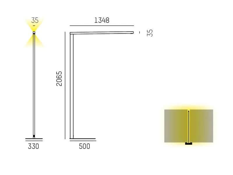 LENS SHORT DOUBLE F STEHLEUCHTE 2
