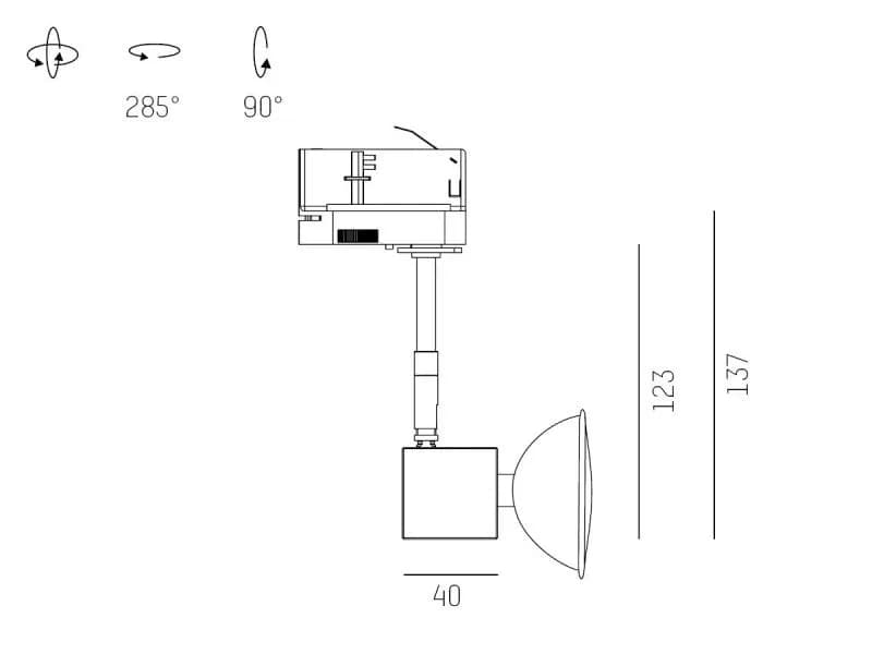 SENSO TRACK SCHIENENSTRAHLER MIT 3-PH 2