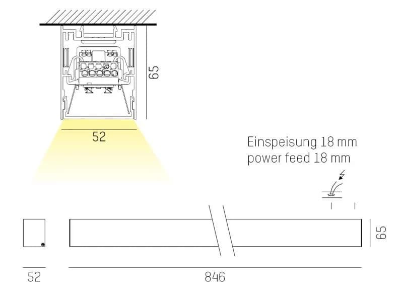 LOG 50 SD WAND-DECKEN AUFBAULEUCHTE 2