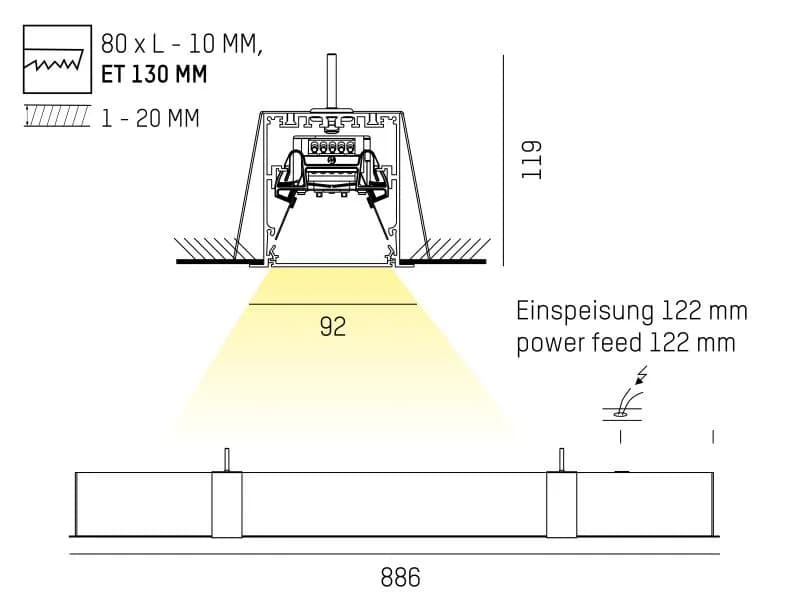 LOG IN 21 IP54 R WAND-DECKEN 2