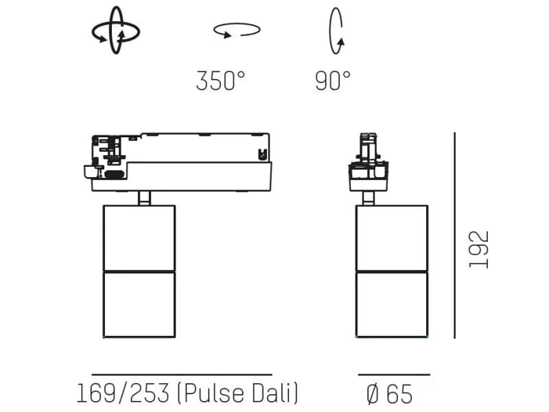 DASH L DC 1 TRACK SCHIENENSTRAHLER MIT 2