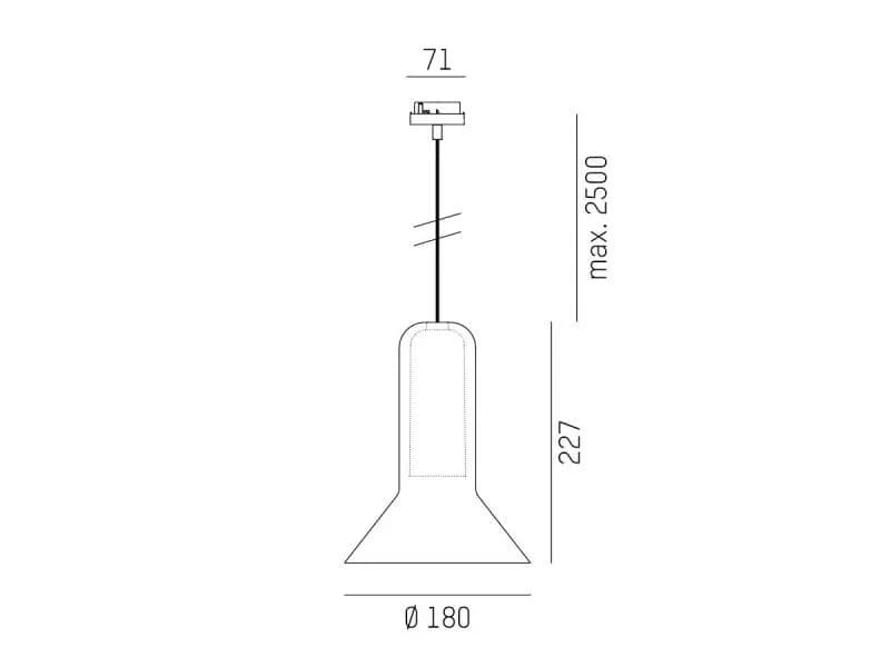 CORPA BASS VOLARE HÄNGELEUCHTE MIT 2-PH 2
