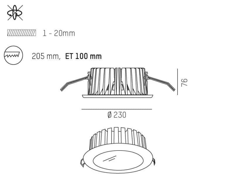 GET ROUND FLAT M R EINBAUDOWNLIGHT 2