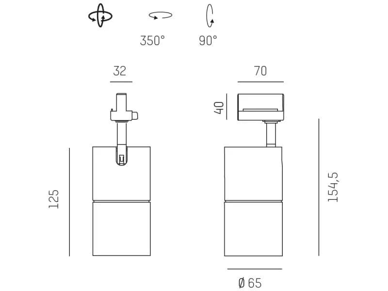 DASH L AC TRACK SCHIENENSTRAHLER MIT 2