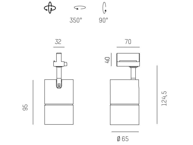 DASH AC TRACK SCHIENENSTRAHLER MIT 3-PH 2