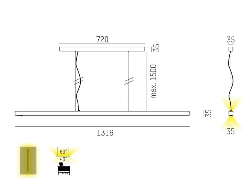 LENS SHORT DOUBLE PDI HÄNGELEUCHTE 2