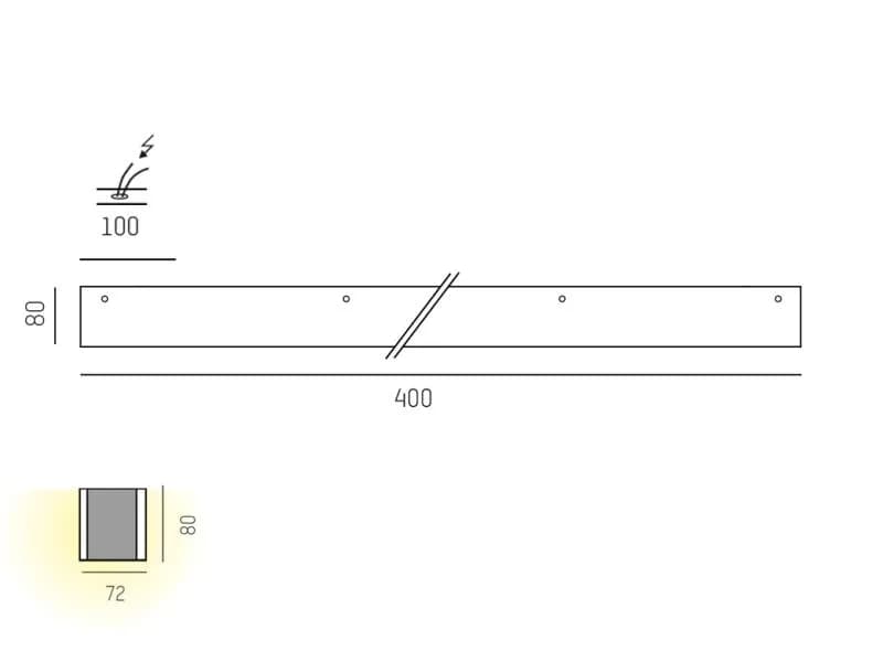 MESSINA SD WAND-DECKEN AUFBAULEUCHTE 2