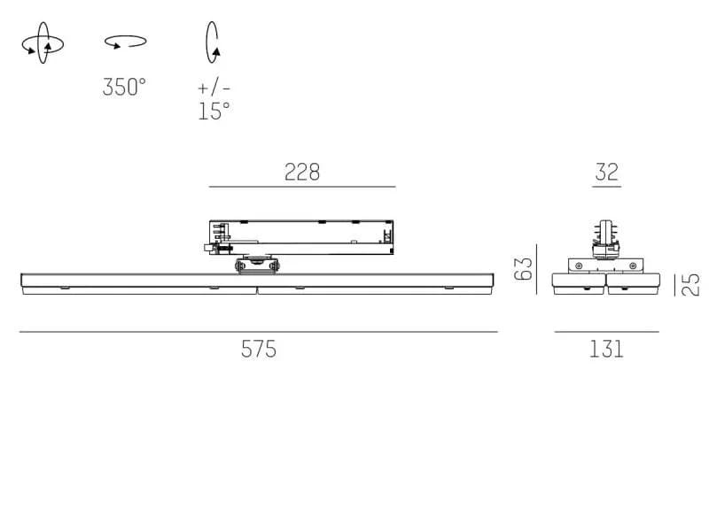 VARIA TRACK SCHIENENSTRAHLER MIT 3-PH 2
